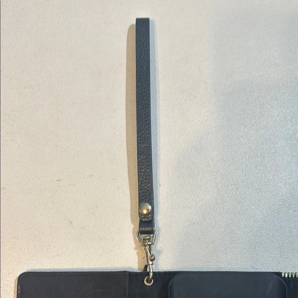 Rebecca Minkoff Black Leather Charger Wristlet